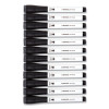 Medium Point Low-Odor Dry-Erase Markers With Erasers, Medium Bullet Tip, Black, Dozen