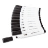 Chisel Tip Low-Odor Dry-Erase Markers With Erasers, Broad Chisel Tip, Black, Dozen