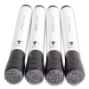 Chisel Tip Low-Odor Dry-Erase Markers With Erasers, Broad Chisel Tip, Black, Dozen