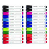 Chisel Tip Low-Odor Dry-Erase Markers With Erasers, Broad Chisel Tip, Assorted Colors, 24/Pack