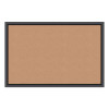 Cork Bulletin Board, 36" x 24" (Actual Size: 35" x 23"), Tan Surface, Black Wood Frame