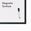 Magnetic Dry Erase Board With Wood Frame, 36" x 24" (Actual Size: 35" x 23"), White Surface, Black Wood Frame