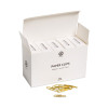 Paper Clips, Medium, Vinyl-Coated, Gold, 200 Clips/Box, 5 Boxes/Pack