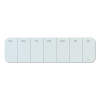 Cubicle Glass Dry Erase Board, Monthly Planning/Scheduling Calendar, 20" x 5.5", White Surface