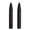 Monterey Soft Touch Ballpoint Pen, Retractable, Medium 1 Mm, Black Ink, Midnight Barrel, 12/Pack