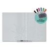 Floating Glass Dry Erase Board, 36" x 24" (Actual Size: 35" x 23"), White Surface