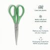 U-Eco Scissors, 9.45" Long, 3" Cut Length, Straight Assorted Color Handles, 3/Pack