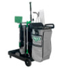 Spotcleanrx Janitorial Carts, Plastic, 3 Shelves, 23.5 x 25 x 25, Black