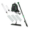 Excella Floor Finishing Kit, 20" Head, 48" To 65" Black/Green Plastic Handle