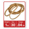 Rubber Bands, Size 30, 0.04" Gauge, Beige, 1 Lb Box, 1,100/Pack