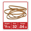Rubber Bands, Size 32, 0.04" Gauge, Beige, 4 Oz Box, 205/Pack