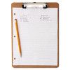 Hardboard Clipboard With Low-Profile Clip, 0.5" Clip Capacity, Holds 8.5 x 11 Sheets, Brown, 6/Pack