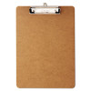 Hardboard Clipboard With Low-Profile Clip, 0.5" Clip Capacity, Holds 8.5 x 11 Sheets, Brown, 6/Pack