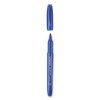 Pen-Style Permanent Marker, Fine Bullet Tip, Blue, Dozen