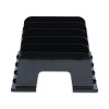 Recycled Plastic Incline Sorter, 5 Sections, Letter Size Files, 13.25" X 9" X 9", Black