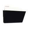 Wall File Pockets, Plastic, Letter Size, 13" x 4.13" x 7", Black