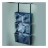 Recycled Plastic Cubicle Triple File Pocket, Cubicle Pins Mount, 13.5 x 4.75 x 28, Charcoal, 3/Pack
