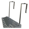 Recycled Plastic Cubicle Triple File Pocket, Cubicle Pins Mount, 13.5 x 4.75 x 28, Charcoal, 3/Pack