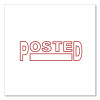 Message Stamp, Posted, Pre-Inked One-Color, Red