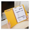 Pressboard Classification Folders, 2/5-Cut Tab, Expands 2", 1 Divider, 4 Fasteners, Letter Size, Yellow, 10/Box