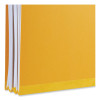 Pressboard Classification Folders, 2/5-Cut Tab, Expands 2", 1 Divider, 4 Fasteners, Letter Size, Yellow, 10/Box