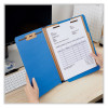 Deluxe Pressboard End Tab Classification Folders, Expands 2", 2 Dividers, 6 Fasteners, Letter Size, Cobalt Blue, 10/Box