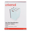 Top Tab Classification Folders, 1/3-Cut Tab: Assorted, Expands 1", 2 Fasteners, Letter Size, Light Blue, 25/Box