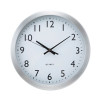 Brushed Aluminum Wall Clock, 12" Overall Diameter, Silver Case, 1 Aa (Sold Separately)