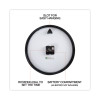 Classic Round Wall Clock, 12.63" Overall Diameter, Black Case, 1 Aa (Sold Separately)
