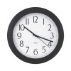 Whisper Quiet Clock, 12" Overall Diameter, Black Case, 1 Aa (Sold Separately)