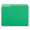 Deluxe Colored Top Tab File Folders, 1/3-Cut Tabs: Assorted, Letter Size, Green/Light Green, 100/Box