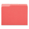 Deluxe Colored Top Tab File Folders, 1/3-Cut Tabs: Assorted, Letter Size, Red/Light Red, 100/Box