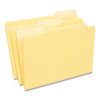 Deluxe Colored Top Tab File Folders, 1/3-Cut Tabs: Assorted, Legal Size, Yellow/Light Yellow, 100/Box