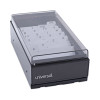 Business Card File, Holds 600 2 X 3.5 Cards, 4.25 X 8.25 X 2.5, Metal/Plastic, Black