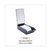 Business Card File, Holds 600 2 X 3.5 Cards, 4.25 X 8.25 X 2.5, Metal/Plastic, Black