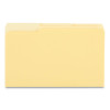 Interior File Folders, 1/3-Cut Tabs: Assorted, Legal Size, 11-Pt Stock, Yellow, 100/Box