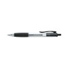 Comfort Grip Ballpoint Pen, Retractable, Medium 1 Mm, Black Ink, Clear/Black Barrel, 48/Pack