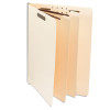 Manila End Tab Classification Folders, Straight Tab, Expands 2", 2 Dividers, 6 Fasteners, Letter Size, Manila, 10/Box