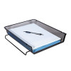 Deluxe Mesh Stackable Front Load Tray, 1 Section, Letter Size Files, 11.25" X 13" X 2.75", Black