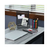 Metal Mesh 3-Compartment Pencil Cup, 4.13" Diameter x 6"h, Black