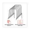 Wire Tiered File Sorter, 8 Sections, Letter To Legal Size Files, 8" X 10.5" X 12.5", Black