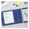 Slant D-Ring View Binder, 3 Rings, 1" Capacity, 11 x 8.5, Navy Blue