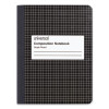 Quad Rule Composition Book, Quadrille Rule (4 Sq/In), Black Marble Cover, (100) 9.75 x 7.5 Sheets