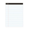 Premium Ruled Writing Pads With Heavy-Duty Back, Wide/Legal Rule, Black Headband, 50 White 8.5 X 11 Sheets, 6/Pack
