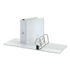 Deluxe Easy-To-Open D-Ring View Binder, 3 Rings, 5" Capacity, 11 X 8.5, White