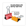 Binder Clips With Storage Tub, Medium, Assorted Colors, 24/Pack