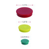 High-Intensity Assorted Magnets, Circles, Assorted Sizes: Small, Medium And Large, Assorted Colors, 30/Pack
