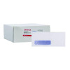 Open-Side Security-Tint Business Envelope, 1 Window, #10, Commercial Flap, Gummed Closure, 4.13 x 9.5, White, 500/Box