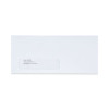 Peel Seal Strip Business Envelope, Address Window, #10, Square Flap, Self-Adhesive Closure, 4.13 x 9.5, White, 500/Box