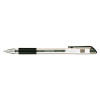 Comfort Grip Gel Pen, Stick, Medium 0.7 Mm, Black Ink, Clear/Black Barrel, Dozen